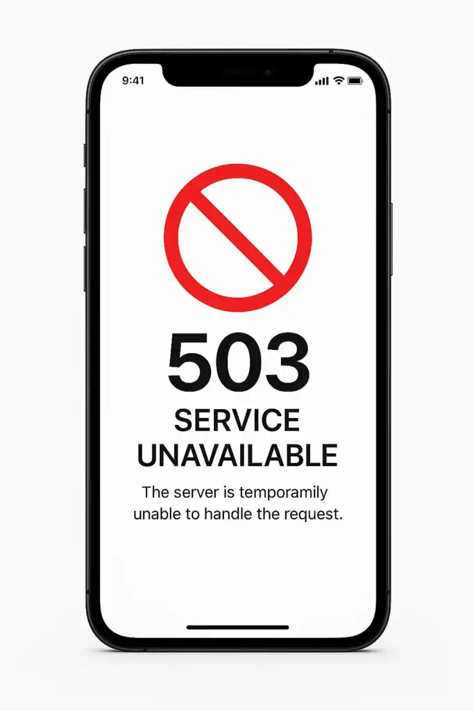 Como corrigir os erros 403, 404 e 503 do aplicativo Cinema APK 2025? 4 Cinemaapk 503